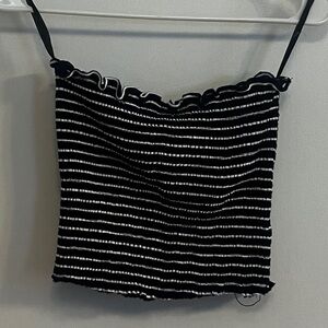 ROMWE Black and White Striped Camisole